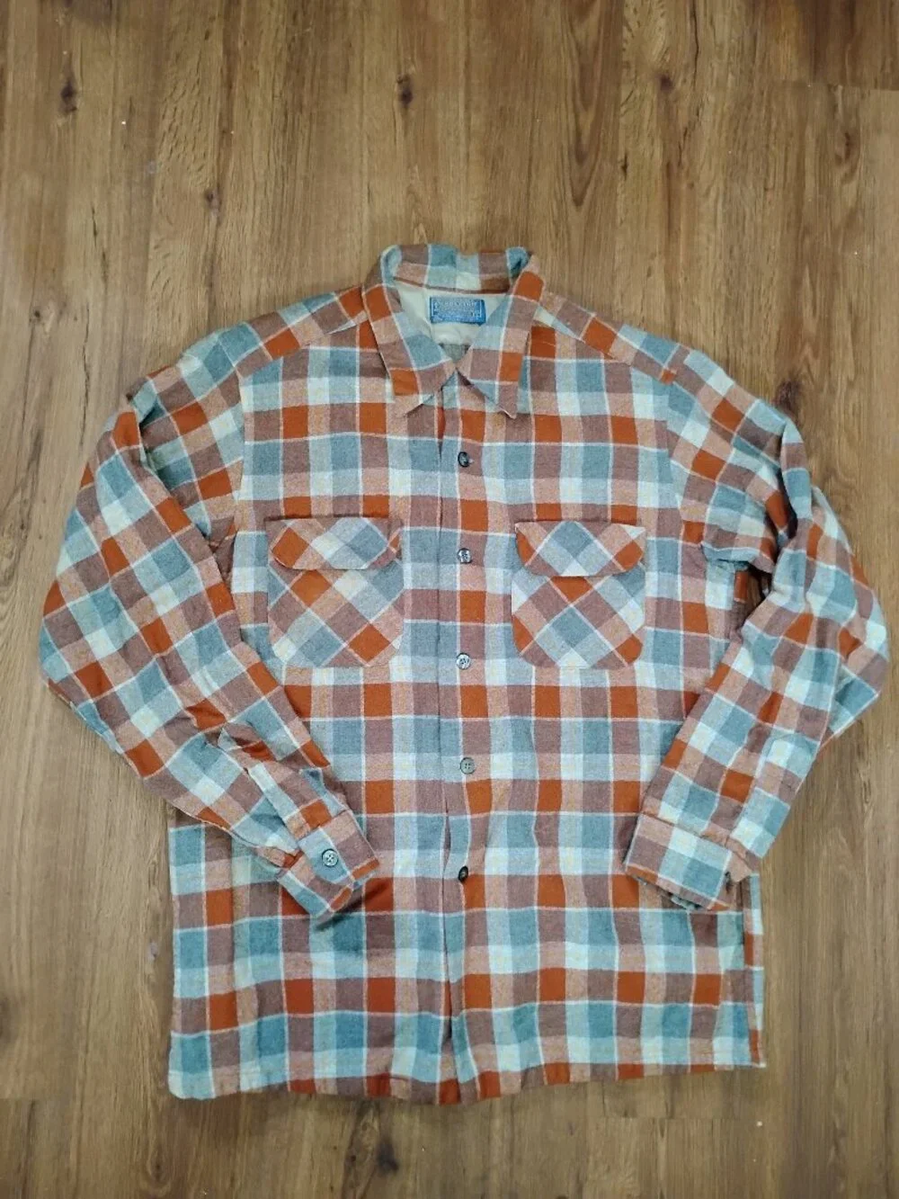 Vintage Pendleton Flannel Wool Button-Down Shirt